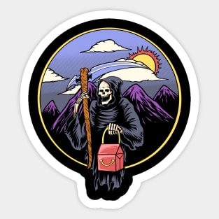 Grim Reaper in Mountain Sticker